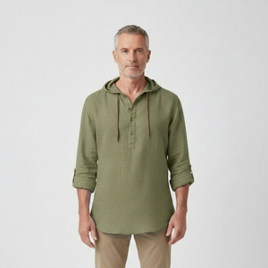 Callan - Hooded Pullover Shirt With Drawstring