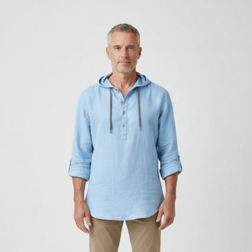 Callan - Hooded Pullover Shirt With Drawstring