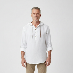 Callan - Hooded Pullover Shirt With Drawstring