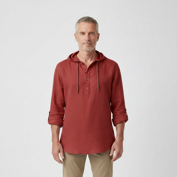 Callan - Hooded Pullover Shirt With Drawstring
