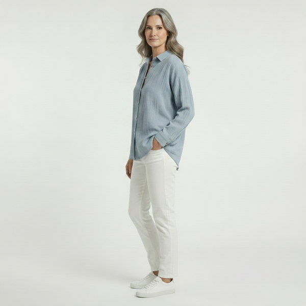 Breevia - Relaxed Button-Down Women's Shirt
