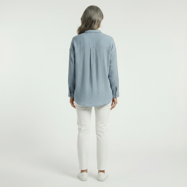 Breevia - Relaxed Button-Down Women's Shirt