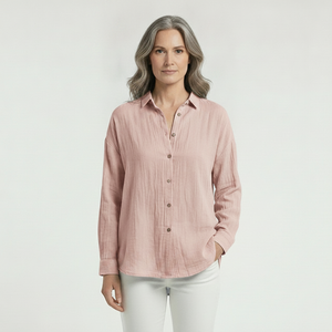 Breevia - Relaxed Button-Down Women's Shirt