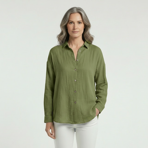 Breevia - Relaxed Button-Down Women's Shirt