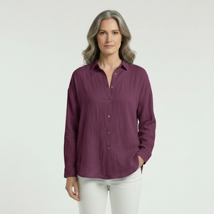 Breevia - Relaxed Button-Down Women's Shirt