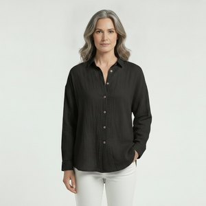 Breevia - Relaxed Button-Down Women's Shirt