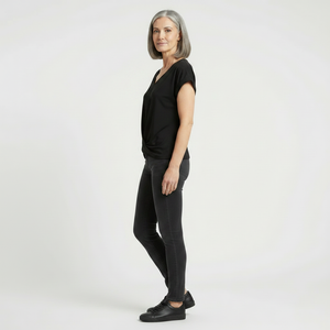 Twivera - Short Sleeve V-Neck Twist Top