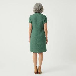 Sprexly - Short Sleeve Button-Down Midi Dress