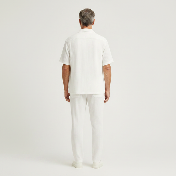 Hayes - Short Sleeve Button Shirt And Pants Set
