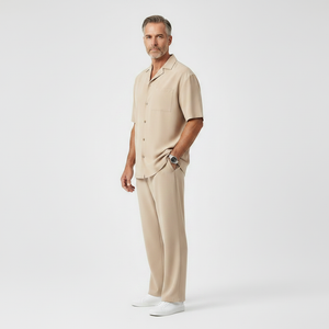Alessandro - Short Sleeve Button-Up Shirt With Tailored Trousers