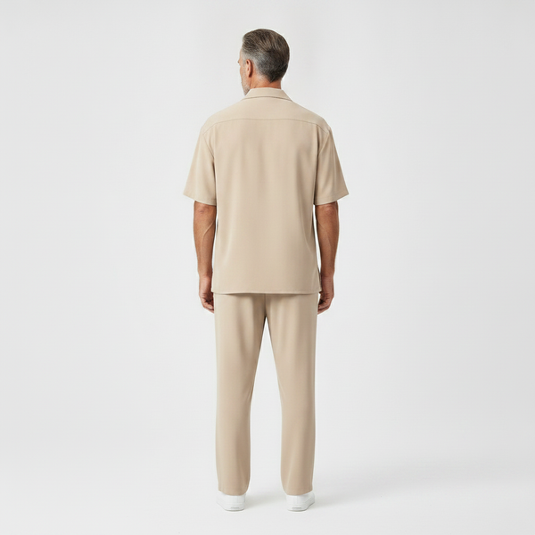 Alessandro - Short Sleeve Button-Up Shirt With Tailored Trousers