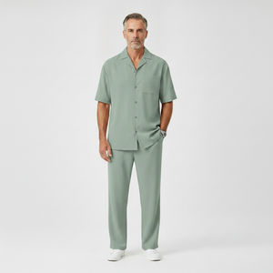 Alessandro - Short Sleeve Button-Up Shirt With Tailored Trousers