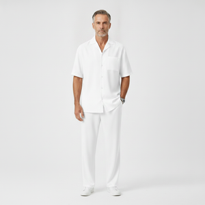 Alessandro - Short Sleeve Button-Up Shirt With Tailored Trousers