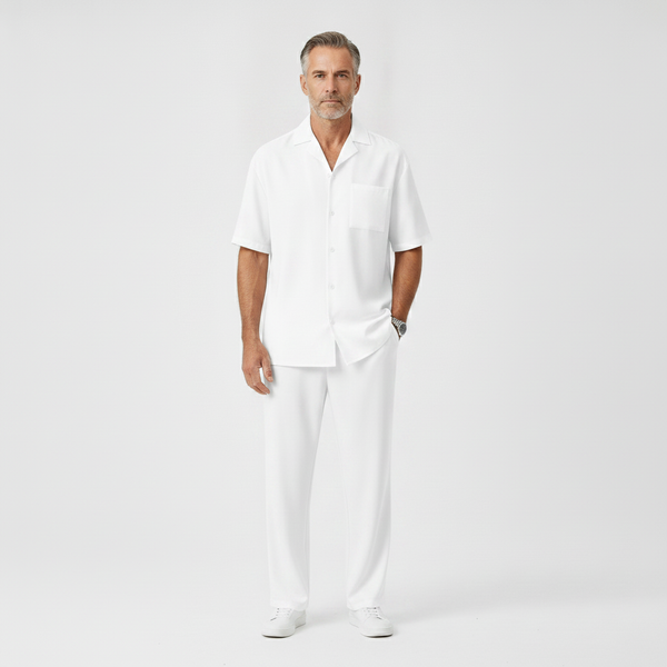 Alessandro - Short Sleeve Button-Up Shirt With Tailored Trousers