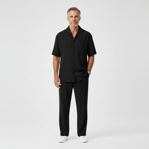 Alessandro - Short Sleeve Button-Up Shirt With Tailored Trousers