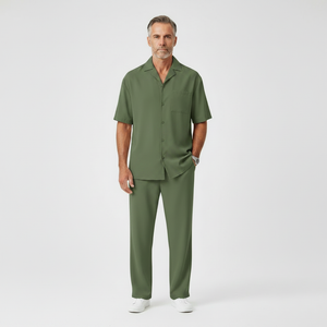 Alessandro - Short Sleeve Button-Up Shirt With Tailored Trousers
