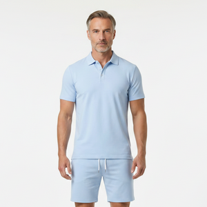 Lorenzo - Short Sleeve Polo Shirt And Shorts Set