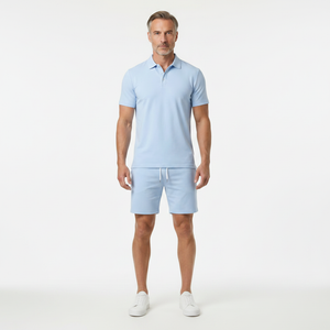 Lorenzo - Short Sleeve Polo Shirt And Shorts Set