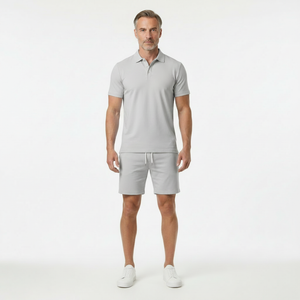 Lorenzo - Short Sleeve Polo Shirt And Shorts Set