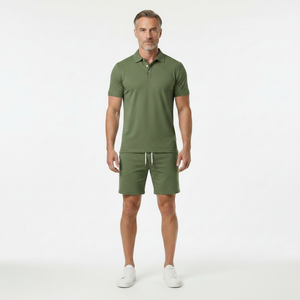 Lorenzo - Short Sleeve Polo Shirt And Shorts Set