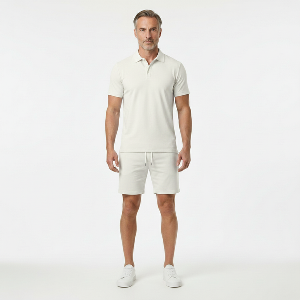 Lorenzo - Short Sleeve Polo Shirt And Shorts Set