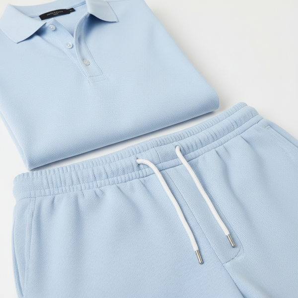 Lorenzo - Short Sleeve Polo Shirt And Shorts Set