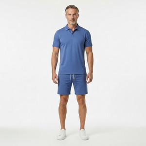 Lorenzo - Short Sleeve Polo Shirt And Shorts Set