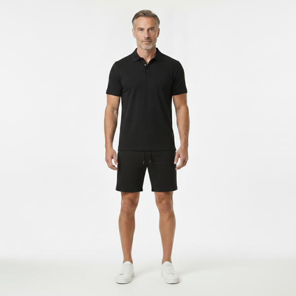 Lorenzo - Short Sleeve Polo Shirt And Shorts Set