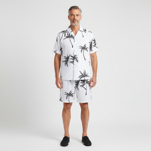 Rafael- Tropical Palm Print Two Piece Set