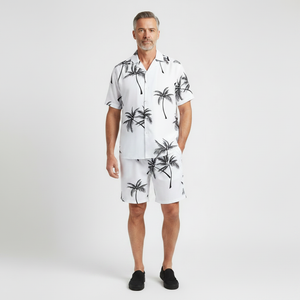 Rafael- Tropical Palm Print Two Piece Set