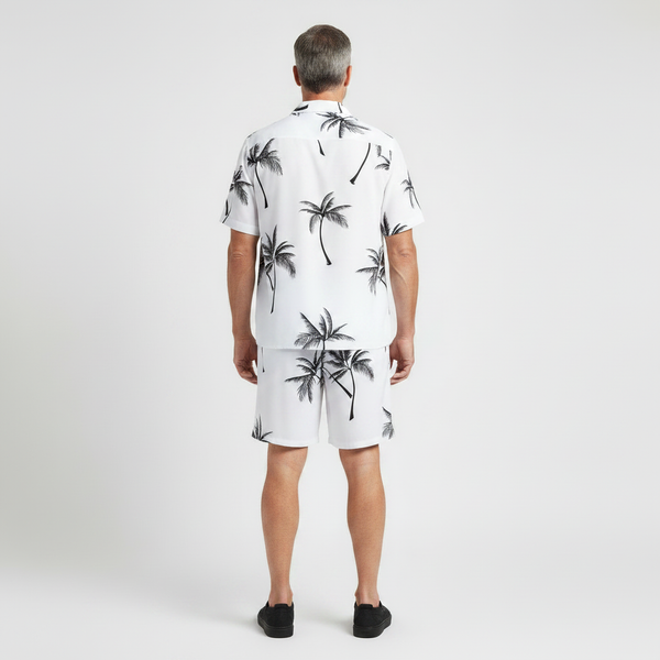 Rafael- Tropical Palm Print Two Piece Set