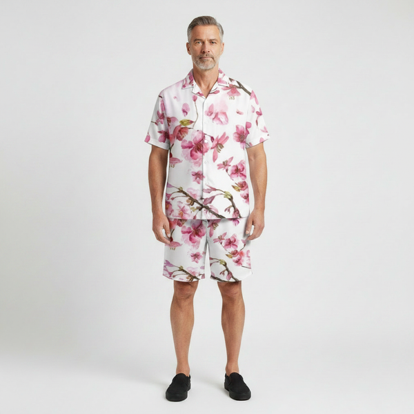 Rafael- Tropical Palm Print Two Piece Set