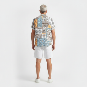 Emilio- Printed Short Sleeve Shirt And Shorts Set