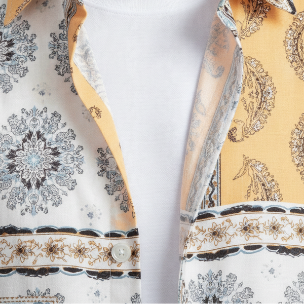Emilio- Printed Short Sleeve Shirt And Shorts Set
