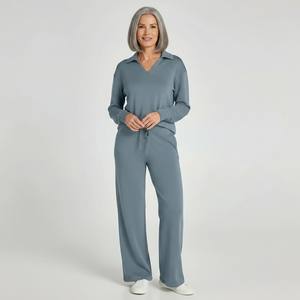 Velourex - Wide-Leg Drawstring Lounge Set