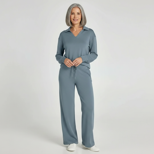 Velourex - Wide-Leg Drawstring Lounge Set