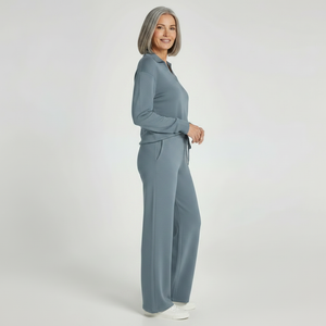 Velourex - Wide-Leg Drawstring Lounge Set