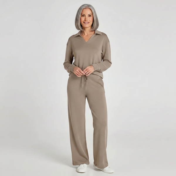 Velourex - Wide-Leg Drawstring Lounge Set