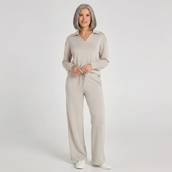 Velourex - Wide-Leg Drawstring Lounge Set