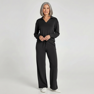 Velourex - Wide-Leg Drawstring Lounge Set