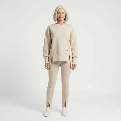 Lounvera - Oversized Sweatshirt And Fitted Legging Set