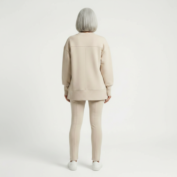 Lounvera - Oversized Sweatshirt And Fitted Legging Set