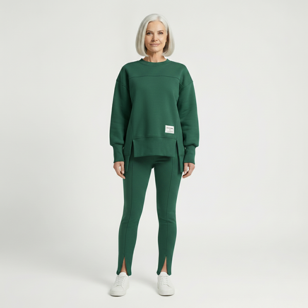 Lounvera - Oversized Sweatshirt And Fitted Legging Set