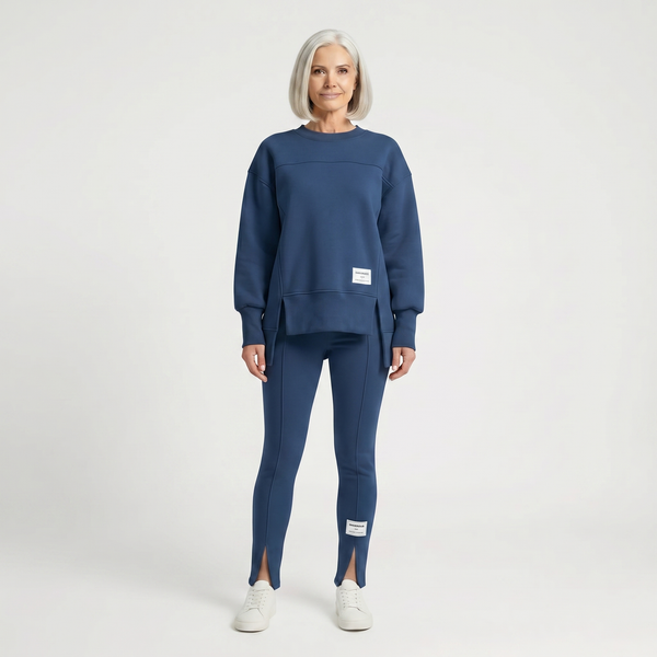 Lounvera - Oversized Sweatshirt And Fitted Legging Set