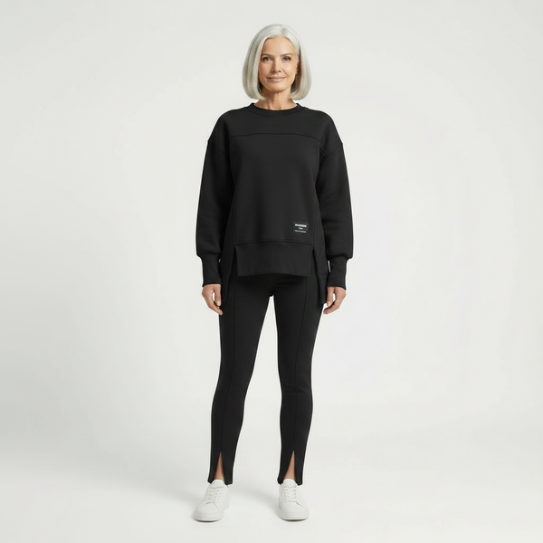Lounvera - Oversized Sweatshirt And Fitted Legging Set