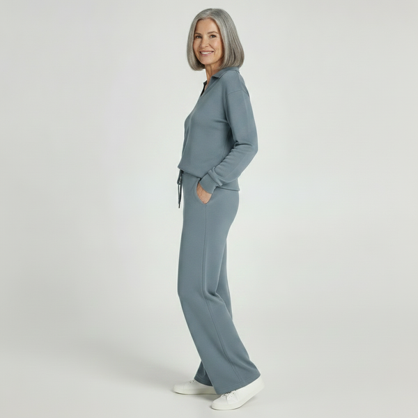 Velourex - Wide-Leg Drawstring Lounge Set