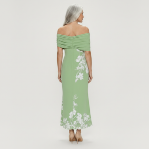 Maya - Off-Shoulder Floral Print Midi Dress
