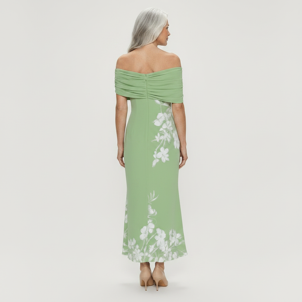 Maya - Off-Shoulder Floral Print Midi Dress