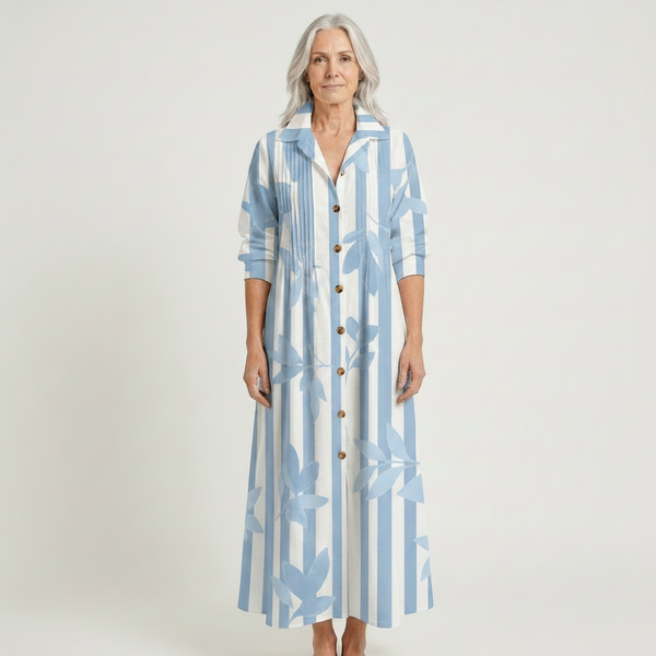 Julia - Button-Front Boho Midi Dress
