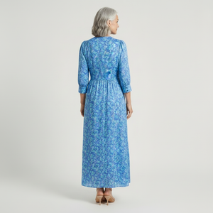 Hazel - Floral Print V-Neck Maxi Dress